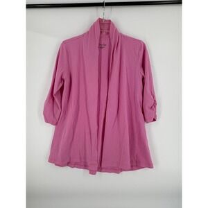Kim Rogers Intimates Pink Shawl Collar Cardigan Sweater Women's Size‎ M